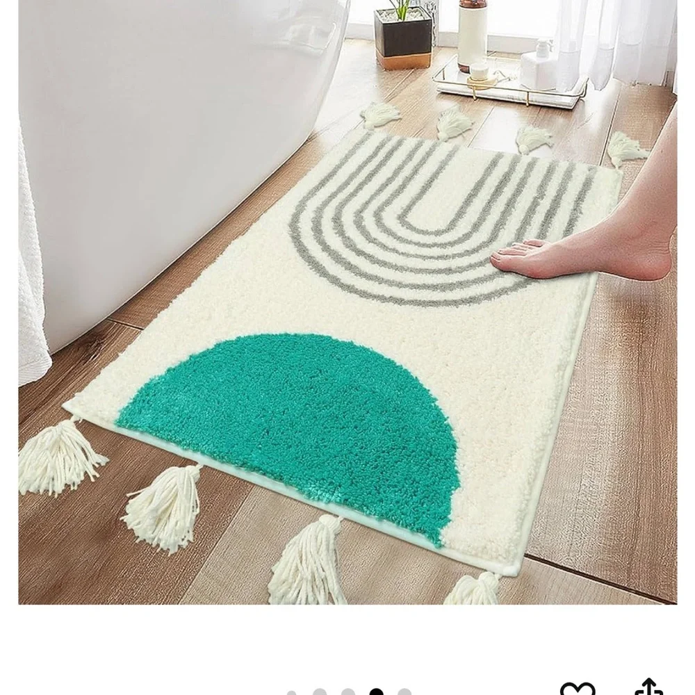 Seavish Bath Mat 20”x30”/Half moon and rainbow design